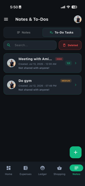To-Do Tasks screen showing prioritised task cards